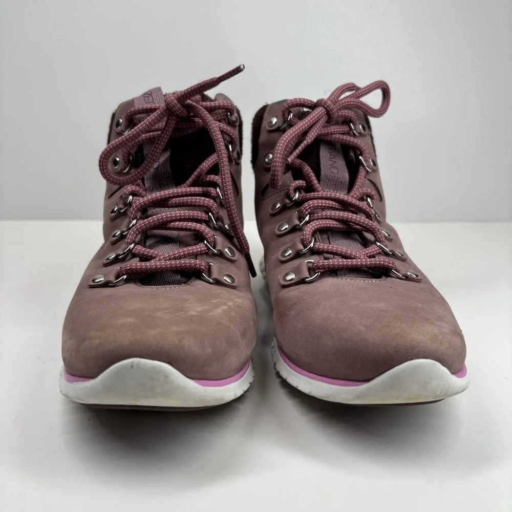 Cole Haan ZERØGRAND Women's 9.5B Mauve/Pink Leather Waterproof Hiker Boot W14044